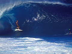 Surfing at Pipeline, Hawaii